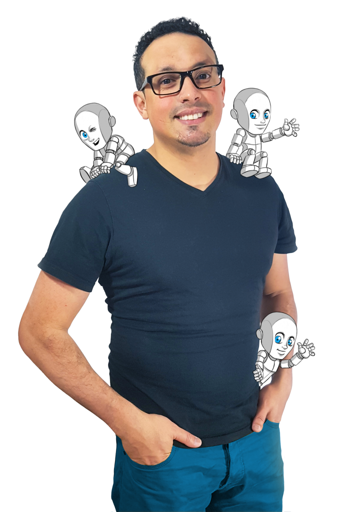 pose mocinho com personagens